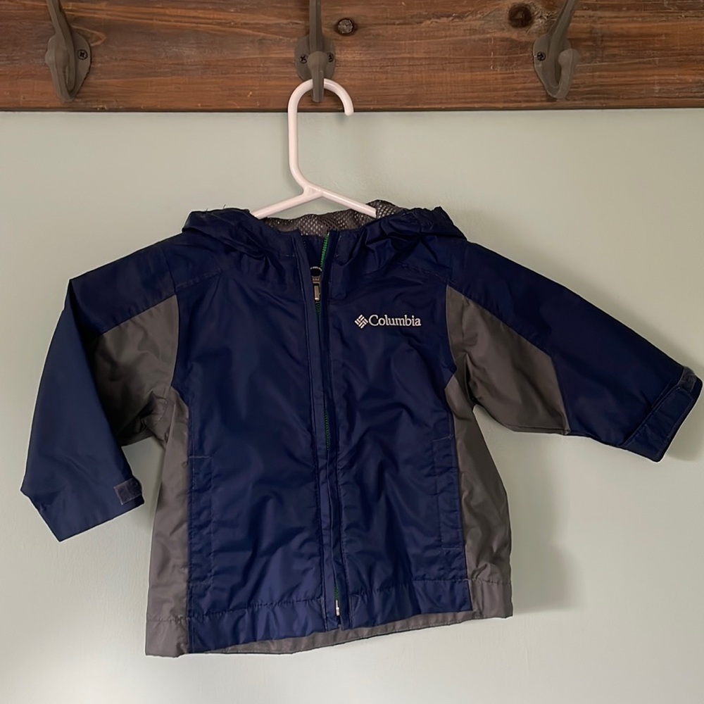 Columbia Kids Raincoat - Navy and Gray